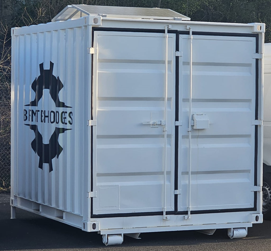 Batterielagercontainer "RABS" 10 FUSS für bis zu 4 Batterien, vollkommen Autonom